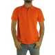 POLO UOMO COTONE PRERISTRETTO BIG APPLE JHK T-SHIRT ARANCIONE