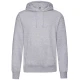 FELPA UNISEX FRUIT OF THE LOOM CHIUSA CON TASCA A MARSUPIO E CAPPUCCIO grigio chiaro