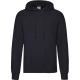 FELPA UNISEX FRUIT OF THE LOOM CHIUSA CON TASCA A MARSUPIO E CAPPUCCIO blu notte