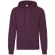 FELPA UNISEX FRUIT OF THE LOOM CHIUSA CON TASCA A MARSUPIO E CAPPUCCIO bordeaux