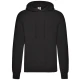 FELPA UNISEX FRUIT OF THE LOOM CHIUSA CON TASCA A MARSUPIO E CAPPUCCIO nera