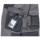 PANTALONE DA LAVORO GLOBAL TRADING ASTPAN STRETCH CON TASCHE E GINOCCHIERE grigio porta badge