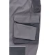 PANTALONE DA LAVORO GLOBAL TRADING ASTPAN STRETCH CON TASCHE E GINOCCHIERE grigio tasca chiusa