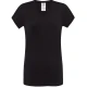 T-SHIRT JHK SICILIA SCOLLO V DA DONNA IN COTONE MANICHE CORTE nero
