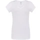 T-SHIRT JHK SICILIA SCOLLO V DA DONNA IN COTONE MANICHE CORTE bianco