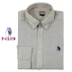 CAMICIA UOMO MANICA LUNGA P-CLUB 100% LINO REGULAR FIT COLLETTO BOTTON DOWN beige