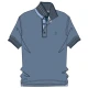 POLO UOMO BE BOARD 27 COTONE PIQUET 2 BOTTONI BORDI A CONTRASTO oceano