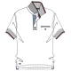 POLO UOMO BE BOARD 29 COTONE PIQUET TASCHINO 3 BOTTONI BORDI A CONTRASTO bianco