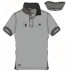 POLO UOMO BE BOARD 92-39 COTONE PIQUET BORDI A CONTRASTO grigio