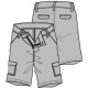 BERMUDA UOMO STRETCH BE BOARD 04 6 TASCHE ZIP E PASSANTI grigio