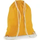 BORSA SACCA COTONE CHIUSURA E SPALLINE CORDONE A CONTRASTO senape