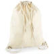 BORSA SACCA COTONE CHIUSURA E SPALLINE CORDONE A CONTRASTO naturale