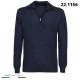 MAGLIONE UOMO MISTO LANA MEZZA ZIP 221144 RE DEL MARE MADE IN ITALY