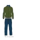 COMPLETO TUTA FELPA VERDE E PANTALONE BLU 100% COTONE BE BOARD T9463