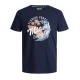 T-SHIRT UOMO COTONE GIROCOLLO PRODUKT KASPER blu