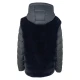 GIUBBOTTO ECOPELLICCIA CAPPUCCIO REMOVIBILE MAGDA VIRGINIA BLU retro