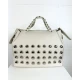 BORSA PELLE CON BORCHIE