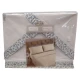 COMPLETO LENZUOLA COTONE MATRIMONIALE CON VOLANT PRIMAVERA ROSE CAREZZE AZZURRO
