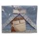 COMPLETO LENZUOLA COTONE MATRIMONIALE CON VOLANT PRIMAVERA ROSE CAREZZE CIELO