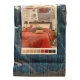 COPRITUTTO COPRILETTO COTONE JACQUARD MELANGE TG BLU