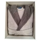 ACCAPPATOIO CON CAPPUCCIO BICOLOR LONDON VINGI GRIGIO