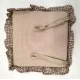 COPPIA CUSCINO LACCI VOLANT SEDIA IMBOTTITO 40X40CM SESTRIERE BEIGE PEZZOLI RETRO