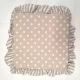 COPPIA CUSCINO LACCI VOLANT SEDIA IMBOTTITO 40X40CM POIS PEZZOLI