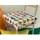 CONFEZIONE 6 PEZZI CUSCINI JACQUARD PER SEDIE ALETTE QUADRETTI COLORS EUROTEX MONTATO