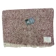COPERTA MISTO LANA MELANGE SIDNEY ARTIGIANALE ITALIA BORDEAUX