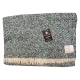 COPERTA MISTO LANA MELANGE SIDNEY ARTIGIANALE ITALIA CELESTE