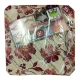 CONFEZIONE 6 PEZZI CUSCINI JACQUARD PER SEDIE ALETTE QUADRETTI FIORI FOGLIE EUROTEX BORDEAUX