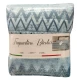 TRAPUNTINO MATRIMONIALE MICROFIBRA BICOLOR ZIGZAG MARINONI AZZURRO