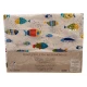 COMPLETO LENZUOLA COTONE PESCIOLINI COLORATI DOLCE NOTTE PEZZOLI RETRO