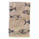 TELO MARE FOUTA CON TASSEL 90X190CM BLUE FISH SOPHIE RETRO