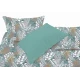 COPPIA FEDERE CUSCINO COTONE FOGLIA QUADRIFOGLIO