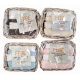 SET 4 PEZZI LAVETTE SPUGNA 30 X 30 CM FEBE DIADEMA ALTO