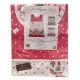 SET CUCINA ARREDO COTONE STAMPATO FLORA PREZIOSA COPRIABITO
