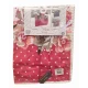 SET CUCINA ARREDO COTONE STAMPATO FLORA PREZIOSA RUNNER