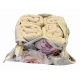 SET 4 PEZZI LAVETTE SPUGNA 30 X 30 CM FLOWER HELEN PANNA