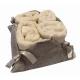 SET 4 PEZZI LAVETTE SPUGNA 30 X 30 CM SASSI HELEN GRIGIO