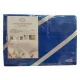 COMPLETO LENZUOLA MATRIMONIALE COTONE ORLO A GIORNO VIRGINIA SOPHIE BLU