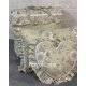 SET ARREDO COTONE TRAPUNTA TENDE CUSCINO COPRIGUANCIALE JOUY LOVELY SHABBY GITIESSE BEIGE