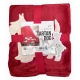 PLAID PILE RICAMATO 130X160CM TARTAN DOG LOVELY HOME