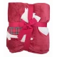 PLAID PILE RICAMATO 130X160CM TARTAN DOG LOVELY HOME RETRO