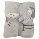 PLAID PILE RICAMATO 130X160CM LITTLE SHEEPS LOVELY HOME RETRO