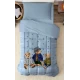 TRAPUNTA INVERNALE MICROFIBRA SINGOLO TEDDY LINEA ORO AZZURRO