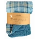 PLAID PILE AGNELLATO STAMPATO BUBBLE LOVELY HOME BLU