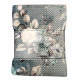 PLAID PILE AGNELLATO STAMPATO SUPER SOFT FIORI LICIA LINEA ORO AZZURRO