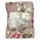 PLAID PILE AGNELLATO STAMPATO SUPER SOFT FIORI LICIA LINEA ORO ROSA