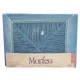 COMPLETO LENZUOLA FLANELLA MATRIMONIALE RIGHE K2079 MORFEO AZZURRO